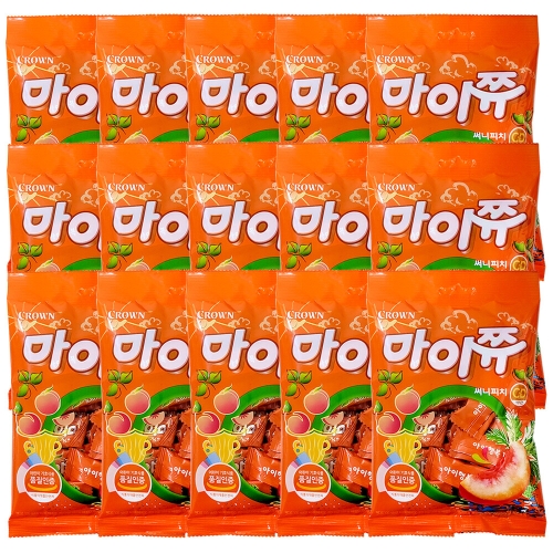 크라운제과 마이쮸 써니피치 100g (15개)_이미지