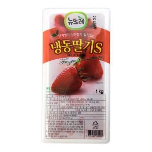 우양냉동식품 뉴뜨레 냉동 딸기 슬라이스 1kg (1개)_이미지