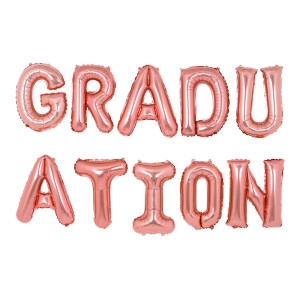 새로이벤트 졸업 GRADUATION 로즈골드 알파벳세트 글자 파티 풍선