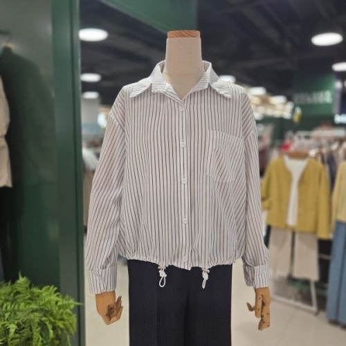  멜로디가든 팡야줄 남방 M25S2B129 아이보리
