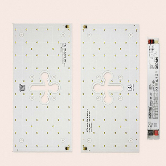 백억전자 LED H-8 5630 H4 사각등L 모듈 주광색 50W
