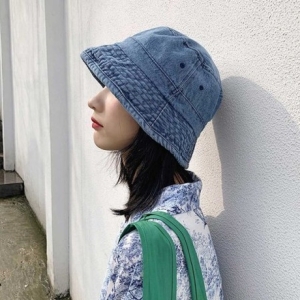 야외 나들이 여행 코디 데님 버킷햇 트렌디 청모자 10142760