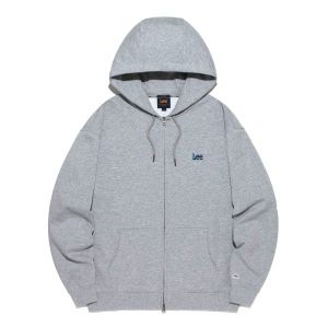 LEE 스몰 트위치 로고 후드 집업 그레이_LE2501HZ01GR 281681_이미지