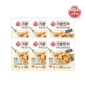 오뚜기 가뿐한끼 촉촉스팀 닭가슴살 블랙페퍼 100g (6개)_이미지