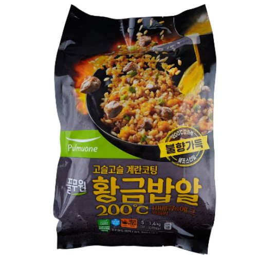 풀무원 황금밥알 200도 바베큐&에그 볶음밥 1.4kg (1개)