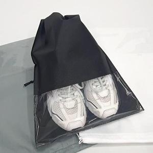 JHQR4228_4B 신발주머니 부직포 블랙 실내화 투명창