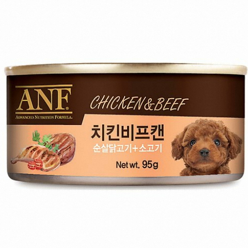우리와 ANF 독 치킨비프 캔 95g (12개)