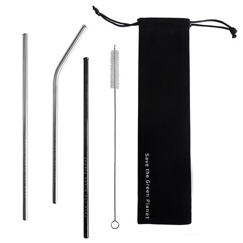 카페로메오 스테인레스 빨대 심플 5종세트