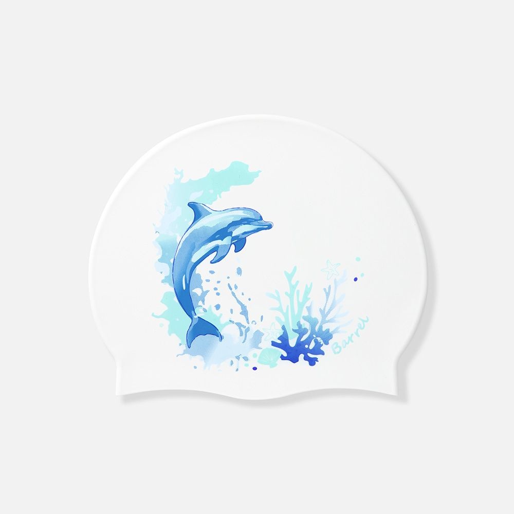 배럴 돌핀 실리콘 스윔 캡 화이트 B6SUASC018WHT_이미지