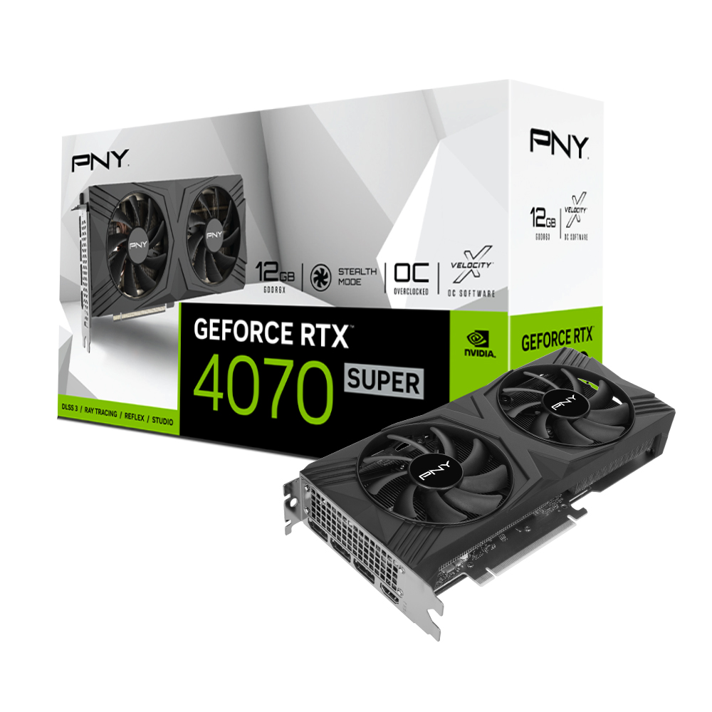 PNY ������ RTX 4070 SUPER VERTO OC D6X 12GB DF ����ũ�δн�