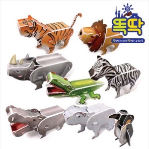  3D입체퍼즐 동물의 왕국 동물시리즈8종 CK047