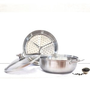 퀸센스 올 스텐 인덕션 찜기 찜냄비 찜솥 32cm
