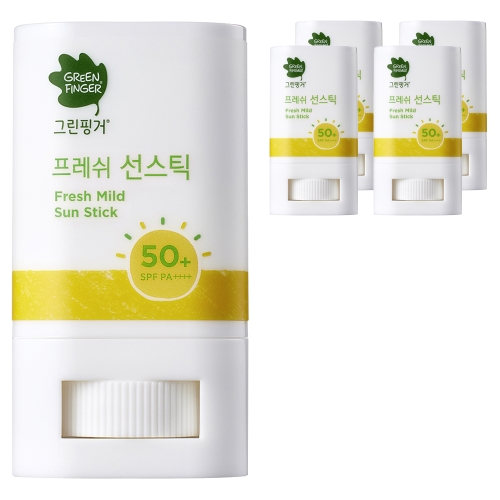 그린핑거 프레쉬 마일드 선스틱 (SPF50+) 15g (5개)_이미지