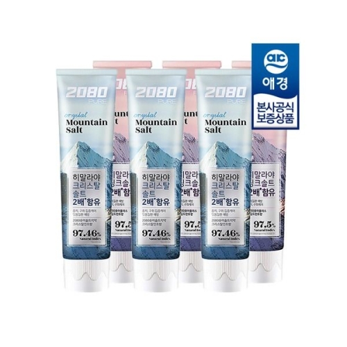 2080 퓨어플러스 핑크 마일드 민트 치약 150g (6개)_이미지