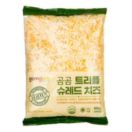 곰곰 트리플 슈레드치즈 800g (3개)_이미지