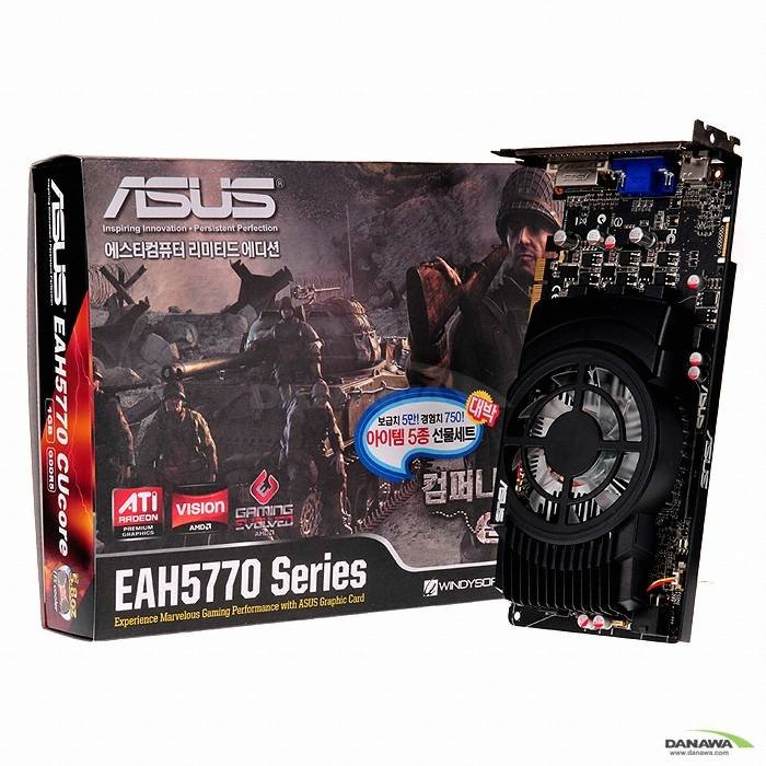 ASUS �󵥿� HD 5770 EAH5770 CuCore D5 1GB ���۴Ͽ����������