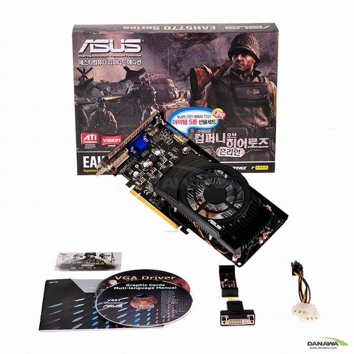 ASUS �󵥿� HD 5770 EAH5770 CuCore D5 1GB ���۴Ͽ����������