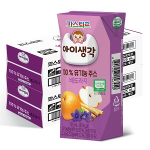 파스퇴르 아이생각 유기농 주스 배도라지 125ml (48개)_이미지