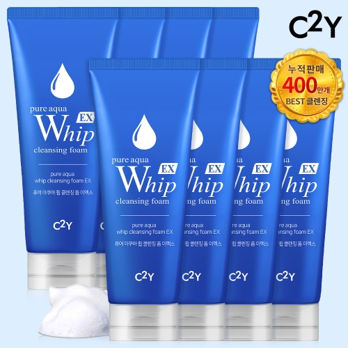 사임당화장품 C2Y 퓨어 아쿠아 휩 클렌징폼 EX 225ml (8개)