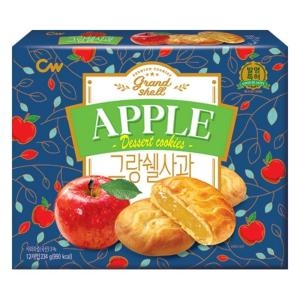 청우식품  청우 그랑쉘 사과 맛쿠키 디저트스낵 간식 있는