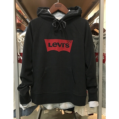  리바이스 여성 블랙 후드 티셔츠_35937-0004