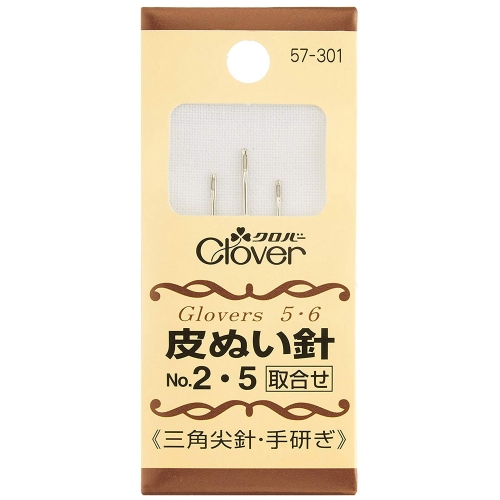 크로바 가죽바늘 2종세트 2호 5호 57-301 0.84 44.2 mm 0.76 39.7 mm 1세트_이미지