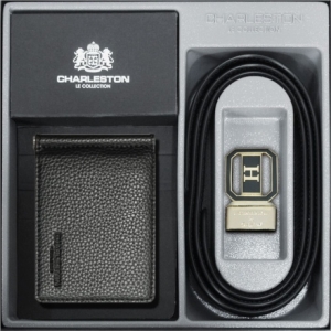 7905E8 선물세트 얇은지갑 머니클립 벨트 지갑 세트 남자_이미지