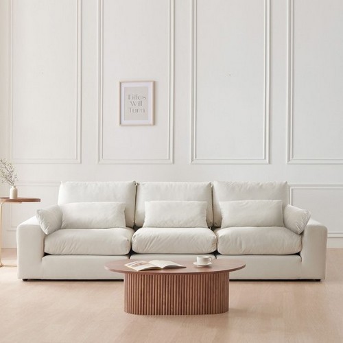 동서가구 로엔드 구스 아쿠아텍스 패브릭 소파 4인용