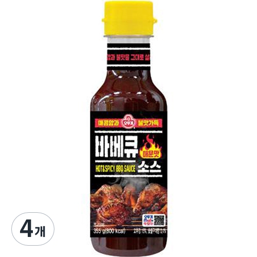 오뚜기 바베큐 소스 매운맛 355g (4개)