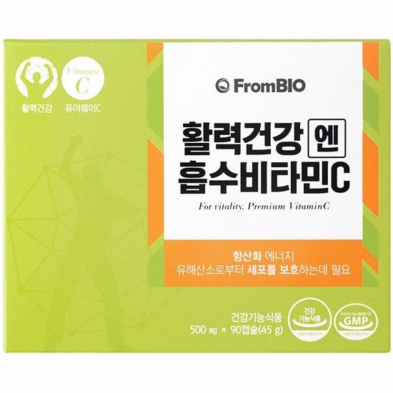 프롬바이오 활력건강엔 흡수비타민C 90캡슐 (3개)
