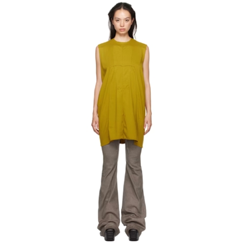 릭오웬스 여성 옐로우 룩소르 SL 탱크탑 242126F111004_이미지