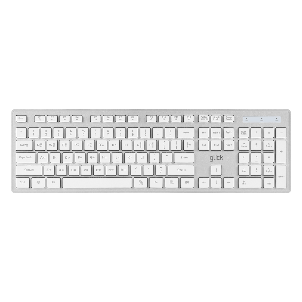 지클릭커 OFFICEPRO WK10 저소음 무선 블루투스 (화이트)_이미지