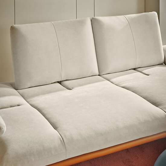 에싸 지라프 와이드 스윙기능 카시미라 패브릭 소파 3인용 (스툴별도)_이미지