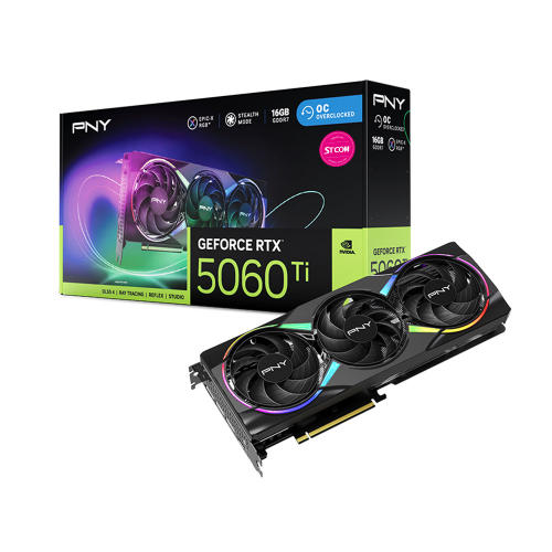 PNY ������ RTX 5060 Ti EPIC-X RGB OC D7 16GB Triple Fan STCOM