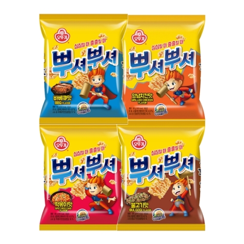 오뚜기 뿌셔뿌셔 24개입 불고기맛 바베큐맛 양념치킨맛 외