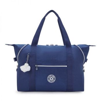 키플링 아이즈 와이드 오픈 아트 M 트래블 토트 캐주얼 블루 153791198_이미지