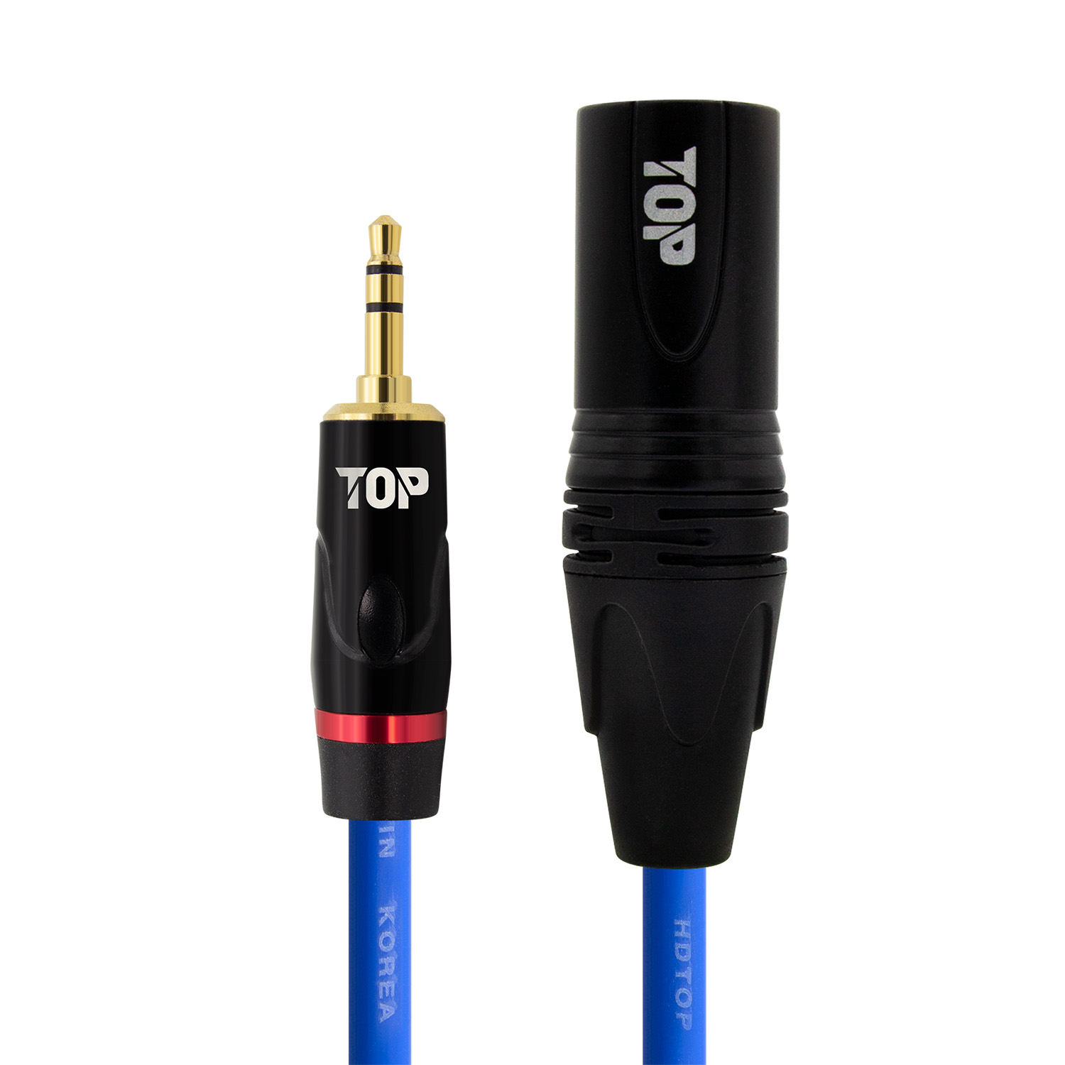 탑라인에이치디 HDTOP 3.5스테레오 to XLR 수 마이크케이블 블랙블루 (3m, HT-TP5635)_이미지
