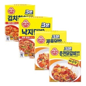 이마트 트레이더스 오뚜기 3분 김치참치덮밥소스+낙지덮밥소스+제육덮밥소스+춘천닭갈비덮밥소스 각2입씩 총8입_이미지