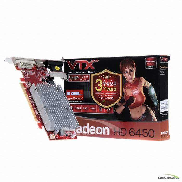 VTX3D �󵥿� HD 6450 D3 1GB