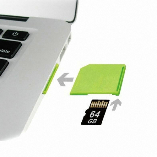 글로벌바이 맥북용 MicroSD 메모리 카드 어댑터 Green (해외구매, 5개)_이미지