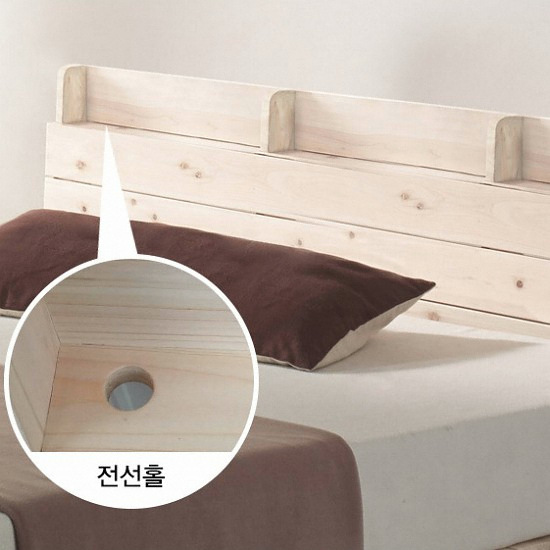 동서가구 루니 편백 수납헤드 침대 Q (매트별도)_이미지