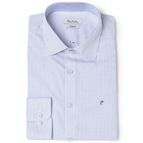 피에르가르뎅 CP투톤 미니체크 슬림핏 셔츠 PJDS1965