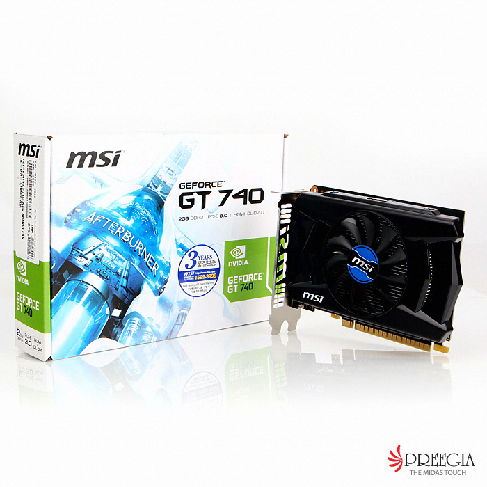 지포스 GT740 블랙 아머 D3 2GB 대원씨티에스