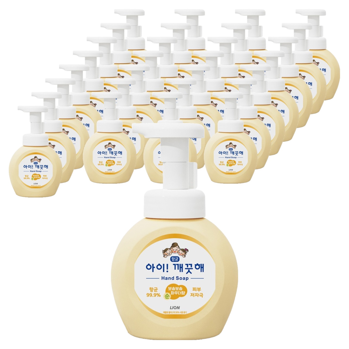 아이깨끗해 핸드워시 순 보송보송 파우더향 250ml (30개)_이미지