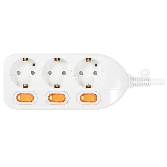 문화산업 3구 개별스위치 멀티탭 PM-E3H