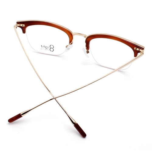 블랙라벨 에잇스텔라 ES-1622 4컬러 반무테안경 고급안경 브랜드 모델명:ES-1622_C3_이미지