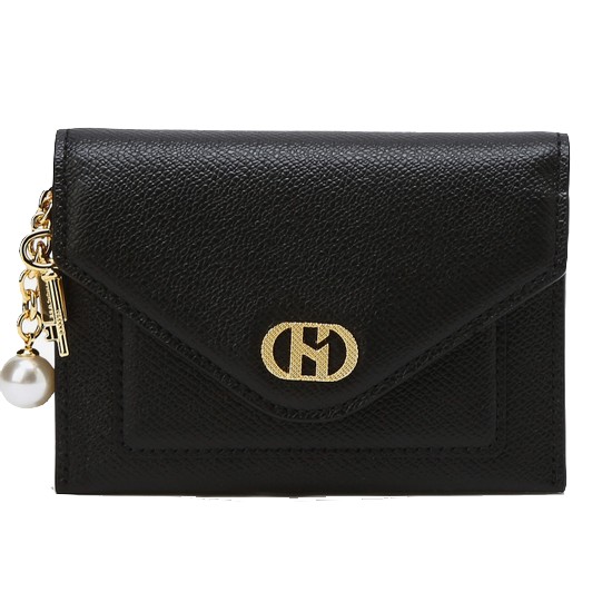 블랙 진주참 가죽 아코디언 카드지갑 HIHO4E512BK