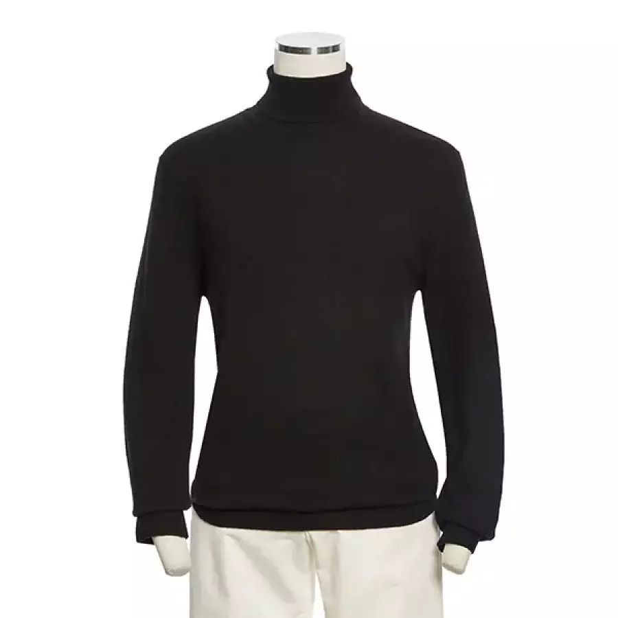 캐주얼 F/W 댄디블랙 울캐시미어 목폴라 터틀넥 블랙니트 RQDMKT65A