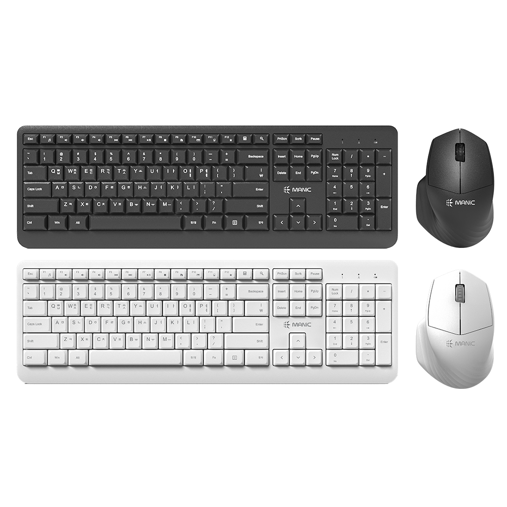 마이크로닉스 MANIC KM630W 무선 키보드 마우스 세트 (중고)_이미지