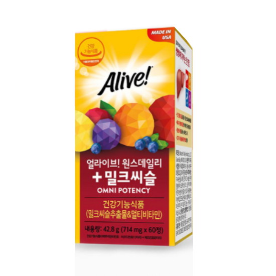 얼라이브 원스데일리 밀크씨슬 60정이미지입니다. 누르면 해당 게시물로 새창이동합니다.